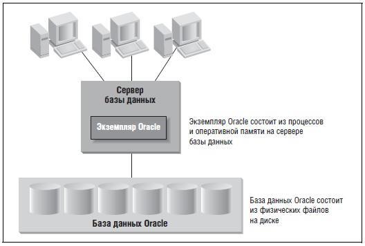 Взаимосвязь экземпляра и базы Oracle Database